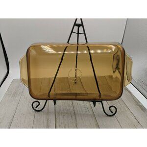 Vintage Anchor Hocking #2 Amber Glass 447 Small Utility Loaf Pan 1 1/2 Pint